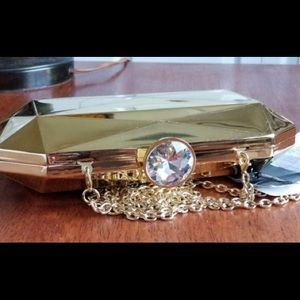 Gold clutch purse